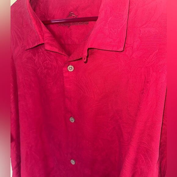 Tommy Bahama 100% Silk Solid Tropic Isle Short Sleeve Camp Collar Woven XXXL - Picture 9 of 11